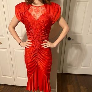Vintage red dancing dress